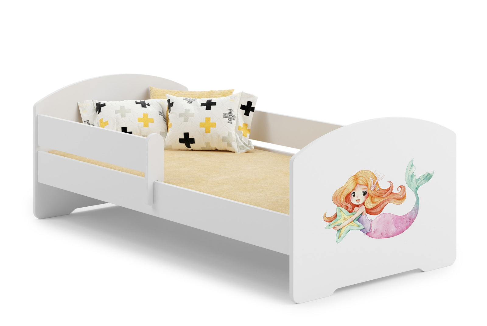 Letto singolo LUK 140x70 con sponde e materasso - Sirena