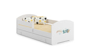 Letto singolo LUK 160x80 con sponde e cassetto, con materasso - Aereo