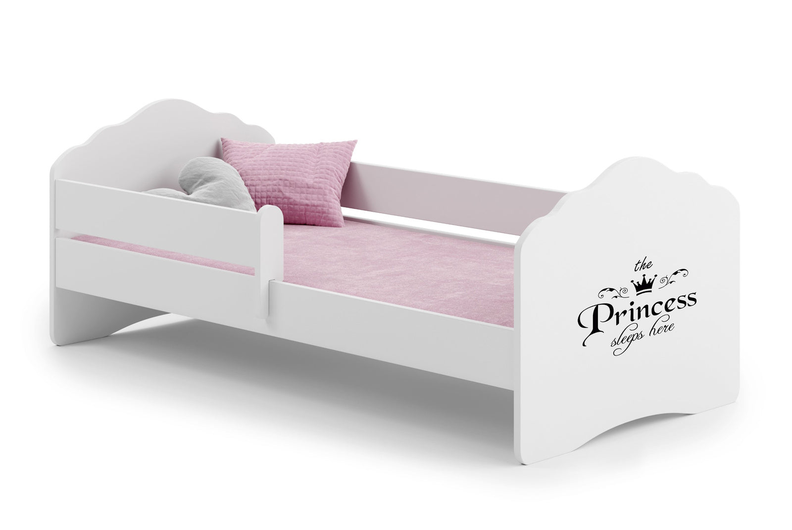 Letto singolo FALA 140x70 con sponde e materasso - Principessa