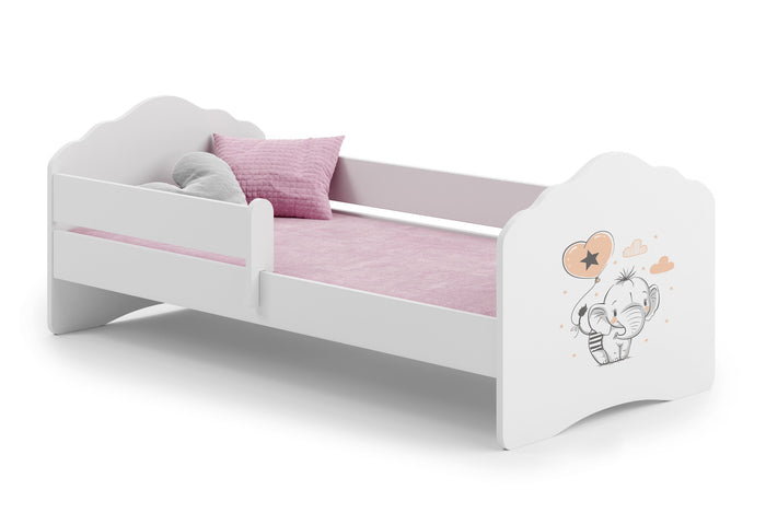 Letto singolo FALA 140x70 con sponde e con materasso - Elefante