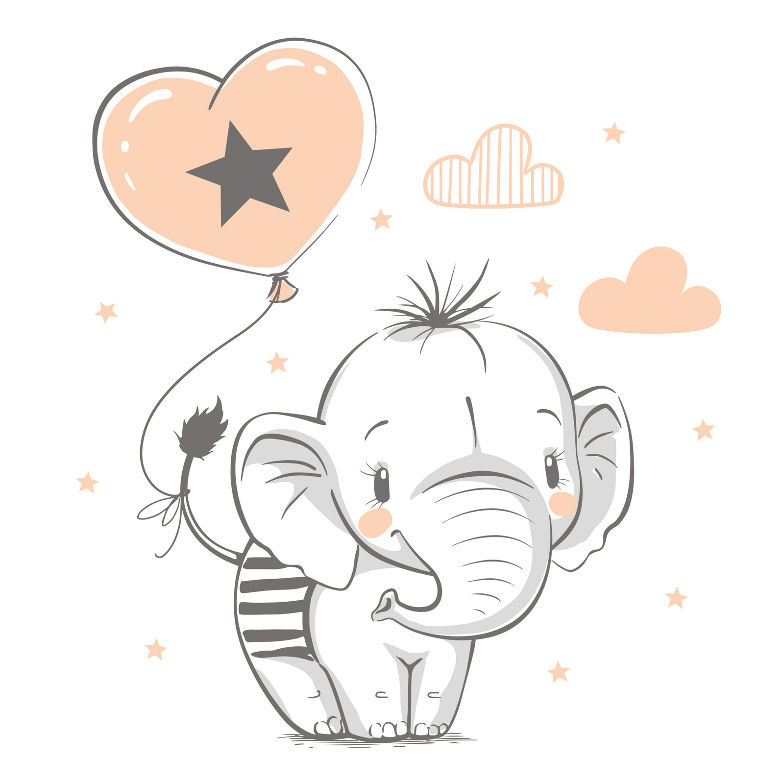 Letto singolo FALA 140x70 con sponde e con materasso - Elefante