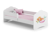 Letto singolo FALA 140x70 con sponde e materasso Sirena