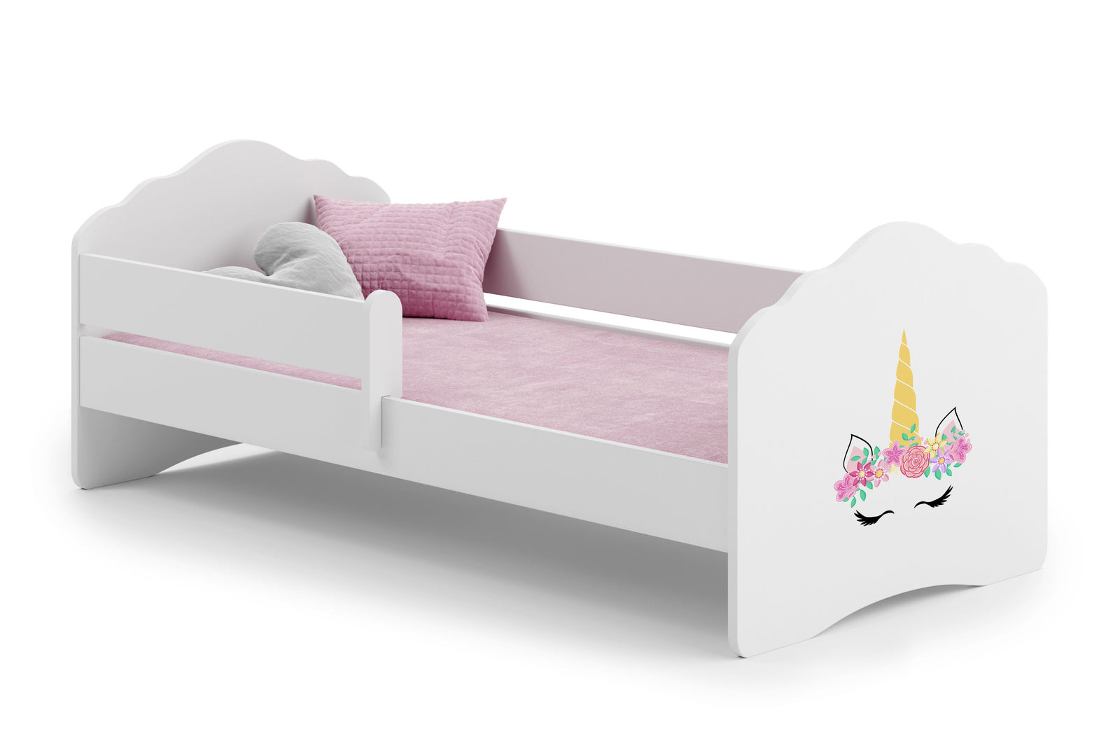 Letto singolo FALA 140x70 con sponde e materasso - Unicorno