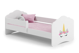 Letto singolo FALA 140x70 con sponde e materasso - Unicorno