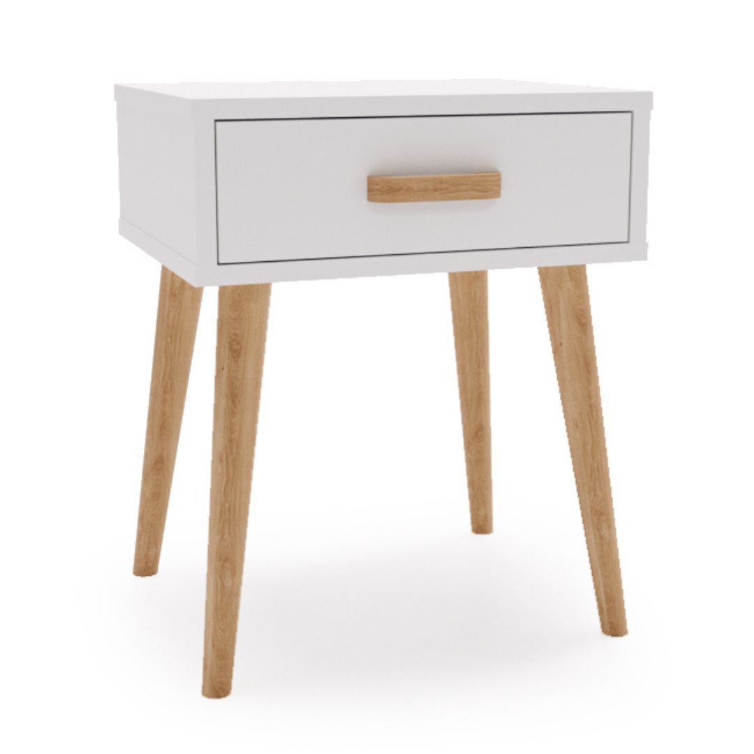 Comodino Luna, bianco