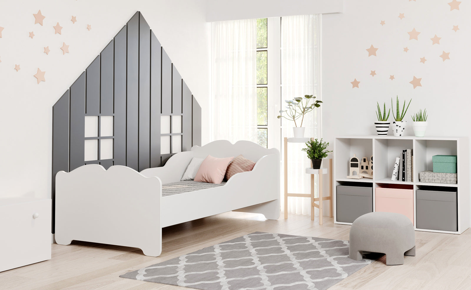 Letto singolo ANNA 160x80 con materasso - Bianco