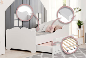 Letto singolo ANNA 160x80 con materasso - Bianco