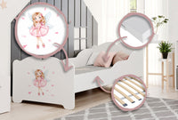 Letto singolo ANNA 160x80 con materasso - Bambina con le ali
