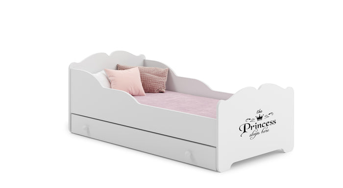 Letto singolo ANNA 140x70 con cassetto e materasso - Principessa