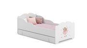 Letto singolo ANNA 160x80 con cassetto e materasso - Bambina con le ali