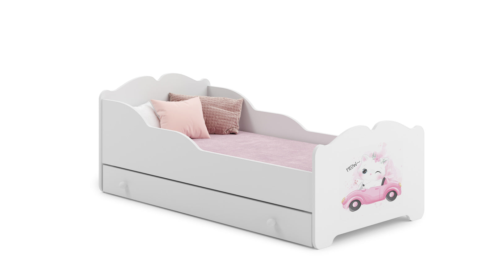 Letto singolo ANNA 160x80 con cassetto e materasso-Gatto