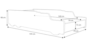 Letto-macchina per bambini 140x70 con materasso - Monster Truck
