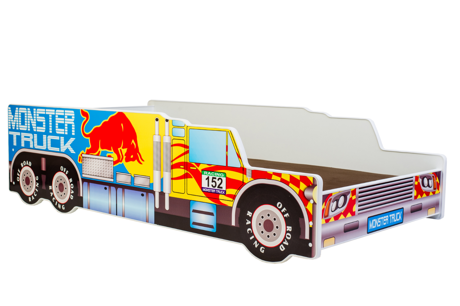 Letto-macchina per bambini 160x80 con materasso - Monster Truck