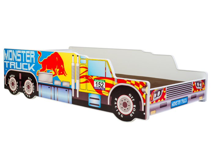 Letto-macchina per bambini 160x80 con materasso - Monster Truck