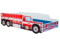 Letto-carrozzina per bambini 160x80 con materasso - Camion dei pompieri