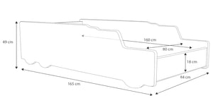 Letto auto per bambini 160x80 con materasso - Rocket