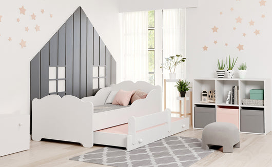 Letto matrimoniale ANNA II 160x80 con materasso - Bianco