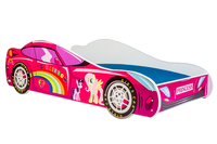 Letto per bambini auto ROSA 160x80 con materasso