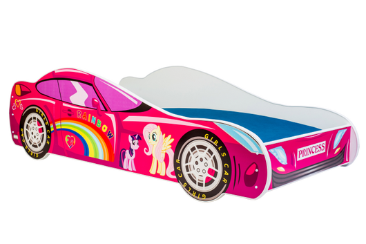 Letto per bambini auto ROSA 160x80 con materasso