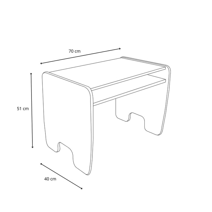 Set per bambini TIMI: tavolo + sedia MDF - rovere artigianale bianco/oro