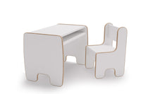Set per bambini TIMI: tavolo + sedia MDF - bianco