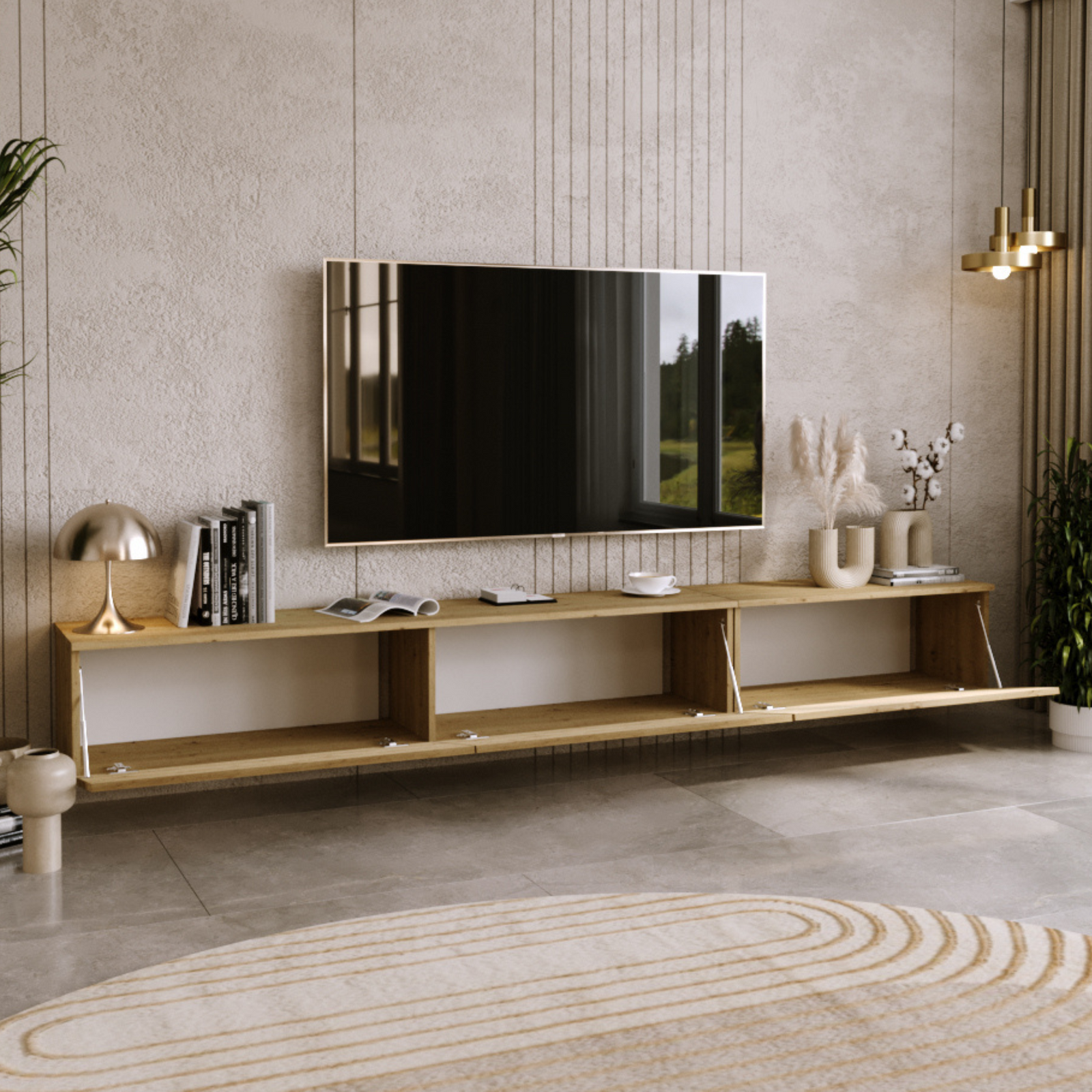 Mobile TV NICOLE 160 cm - colore Rovere Artigianale