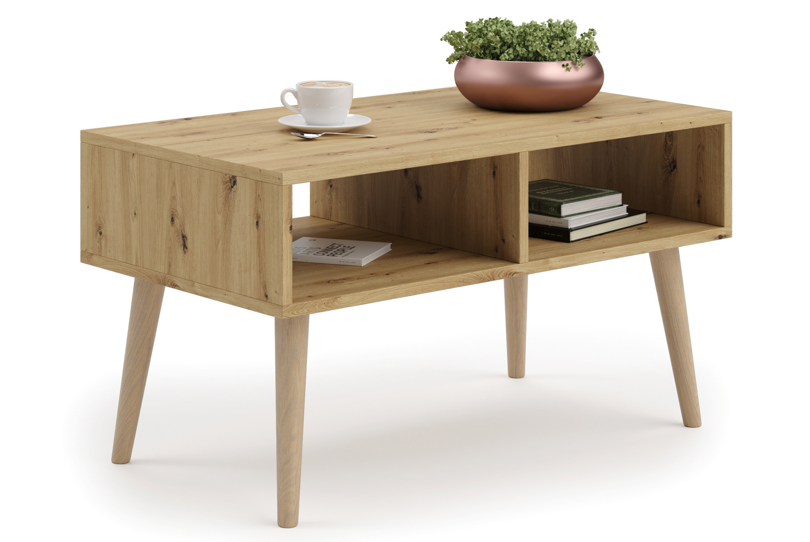 Tavolino Sandi, rovere artigianale