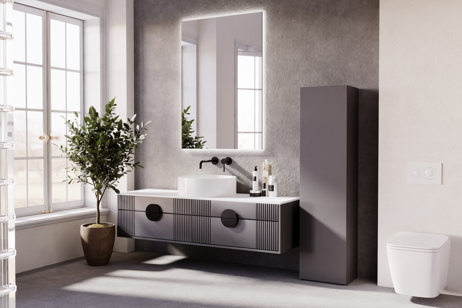 Mensola LONI 160x40 cm - Grigio