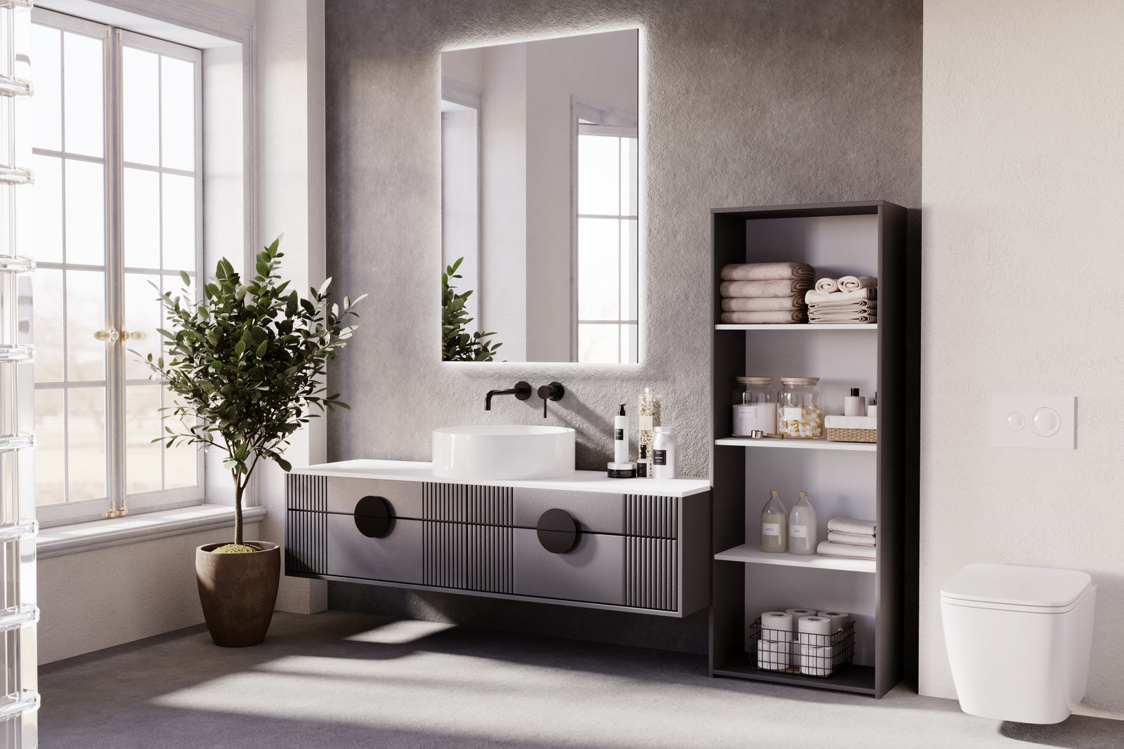 Mensola LONI 160x40 cm - Grigio