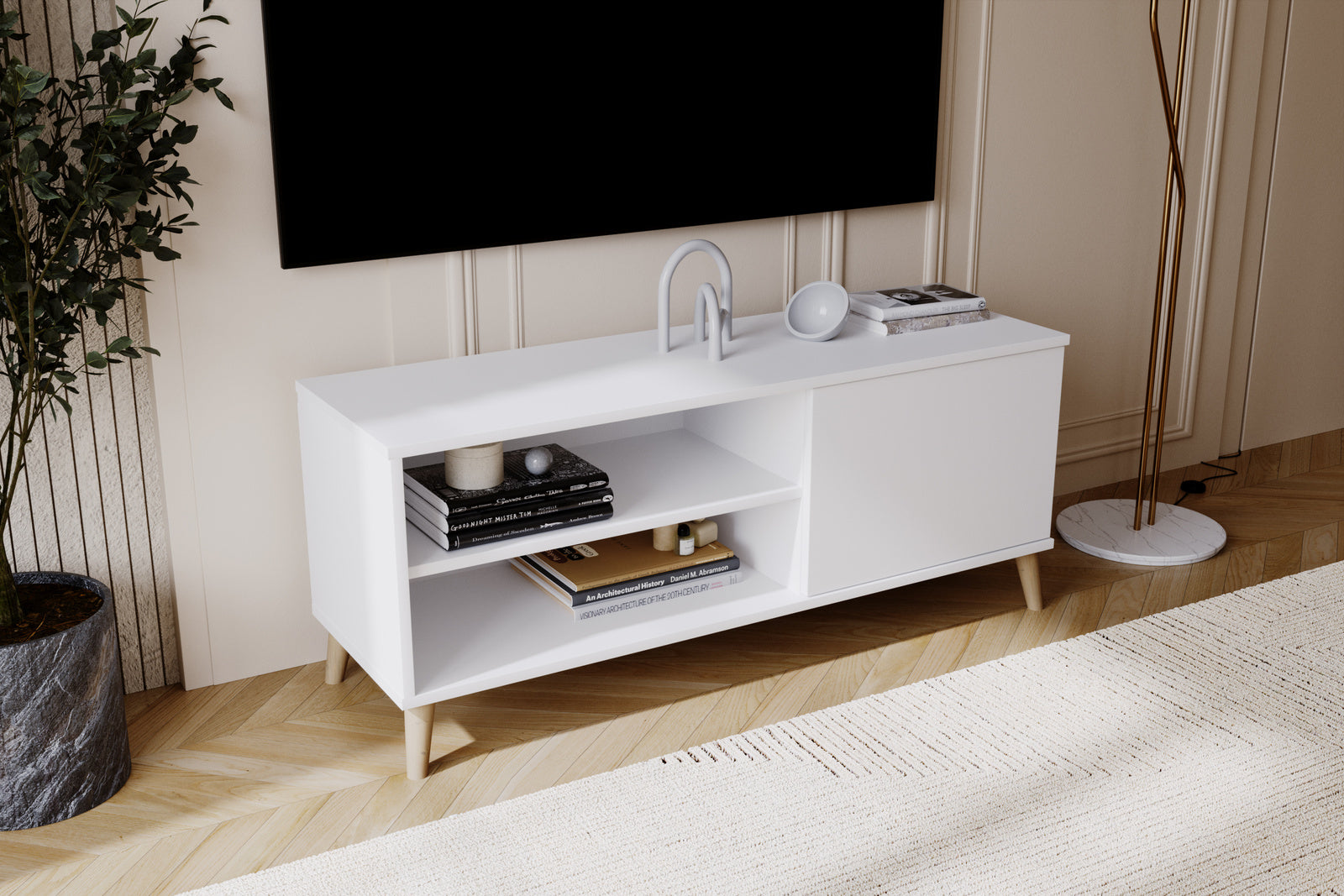 Mobile TV VIVA 110 cm - bianco