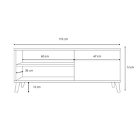 Mobile TV VIVA 110 cm - bianco
