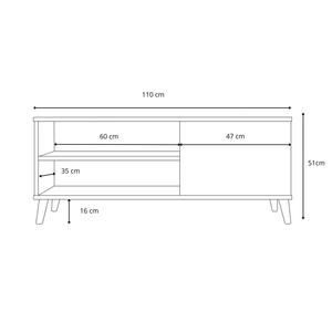 Mobile TV VIVA 110 cm - bianco