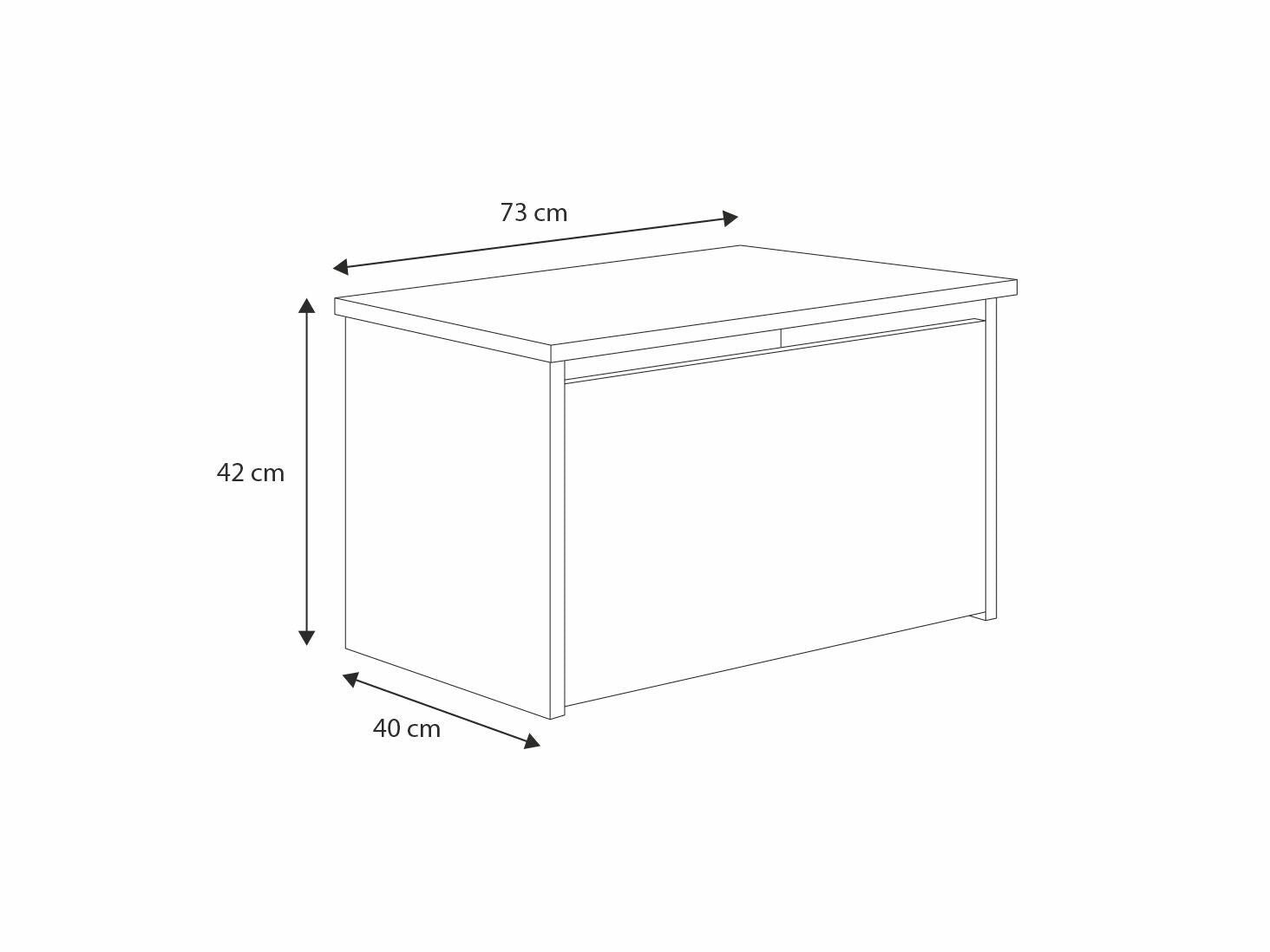 Baule portagiochi DARIA - bianco