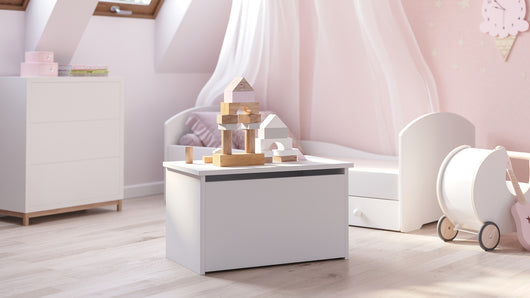 Baule portagiochi DARIA - bianco