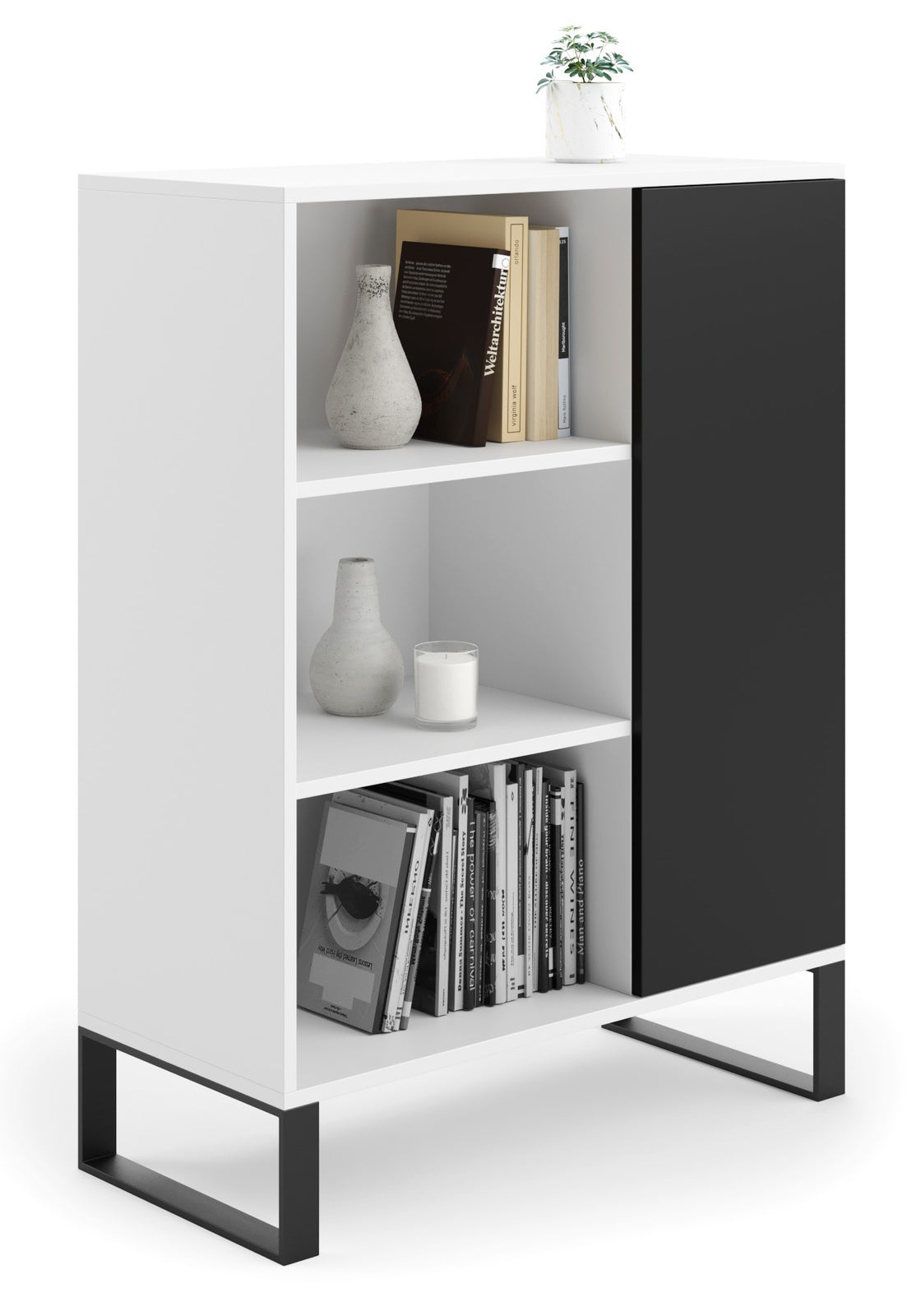 Libreria Fondi - gambe in metallo