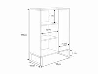 Libreria Fondi - gambe in metallo