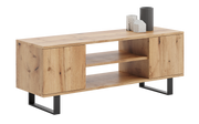 Mobile TV FOCUS 155 cm, soppalco, gambe in metallo - Rovere Craft