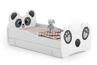 Letto per bambini ANIMALS 140x70 con cassetto e materasso - Panda