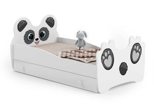 Letto per bambini ANIMALS 140x70 con cassetto e materasso - Panda