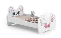 Letto per bambini ANIMALS 140x70 con materasso - Gatto rosa