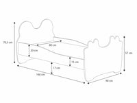 Letto per bambini ANIMALS 160x80 con cassetto e materasso - Gatto rosa