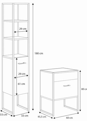 Set di mobili da bagno AURA