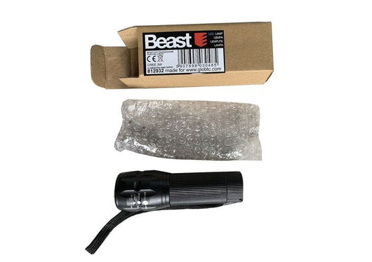 Torcia tascabile in metallo robusto con luce a led dimensioni 27 x 90 mm beast