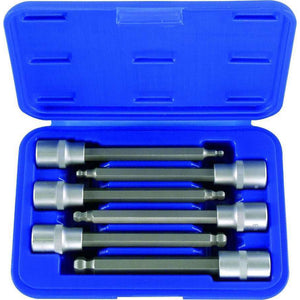 SERIE SET 6pz CHIAVI A BUSSOLA 1/2" INSERTO ESAGONALE SFERICO PROLUNGATE CONDOR 5055