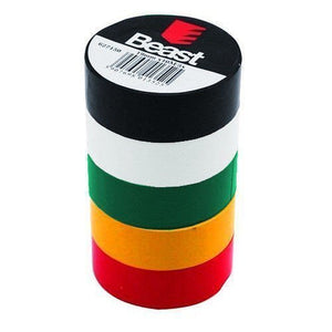 NASTRO ISOLANTE COLORATO 19 mm x 10 m 5 pezzi beast