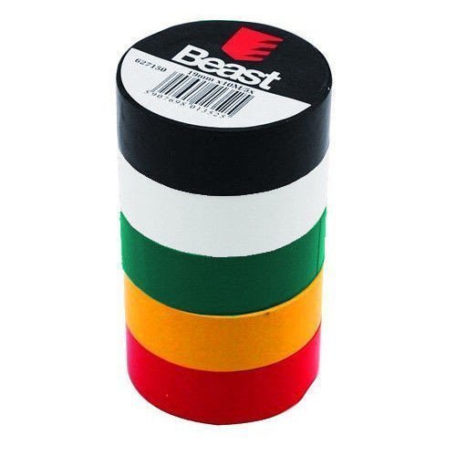 NASTRO ISOLANTE COLORATO 19 mm x 10 m 5 pezzi beast
