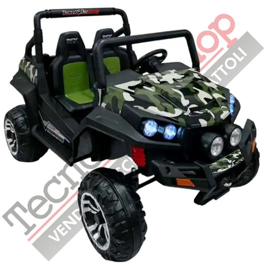 Auto Elettrica per Bambini 4x4 Polar 24V -Verde Mimetico