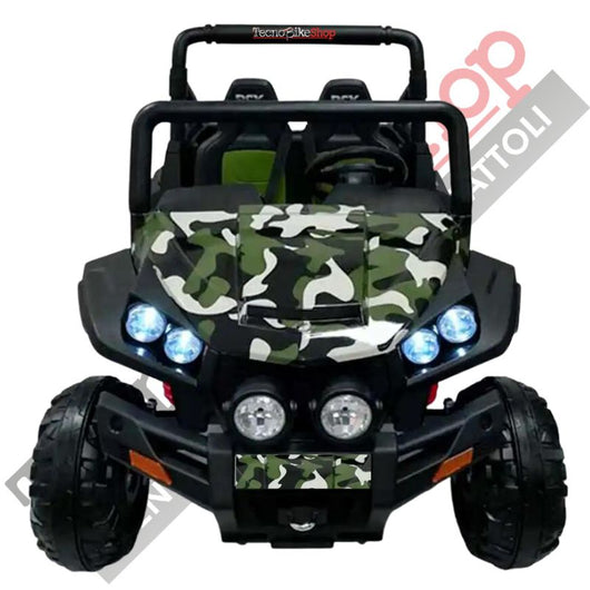 Auto Elettrica per Bambini 4x4 Polar 24V -Verde Mimetico