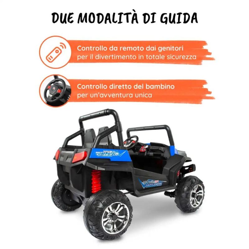 Auto Elettrica per Bambini 4x4 Polar 24V -Verde Mimetico