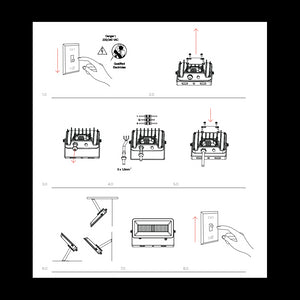 Proiettore LED da esterno Polaris 200W CCT IP65 120° - 3000K/4000K/5000K - Bianco opaco Beneito & Faure